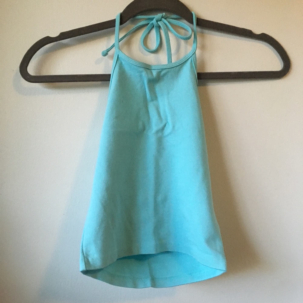 Talula (Aritzia) Tight Aquamarine Halter